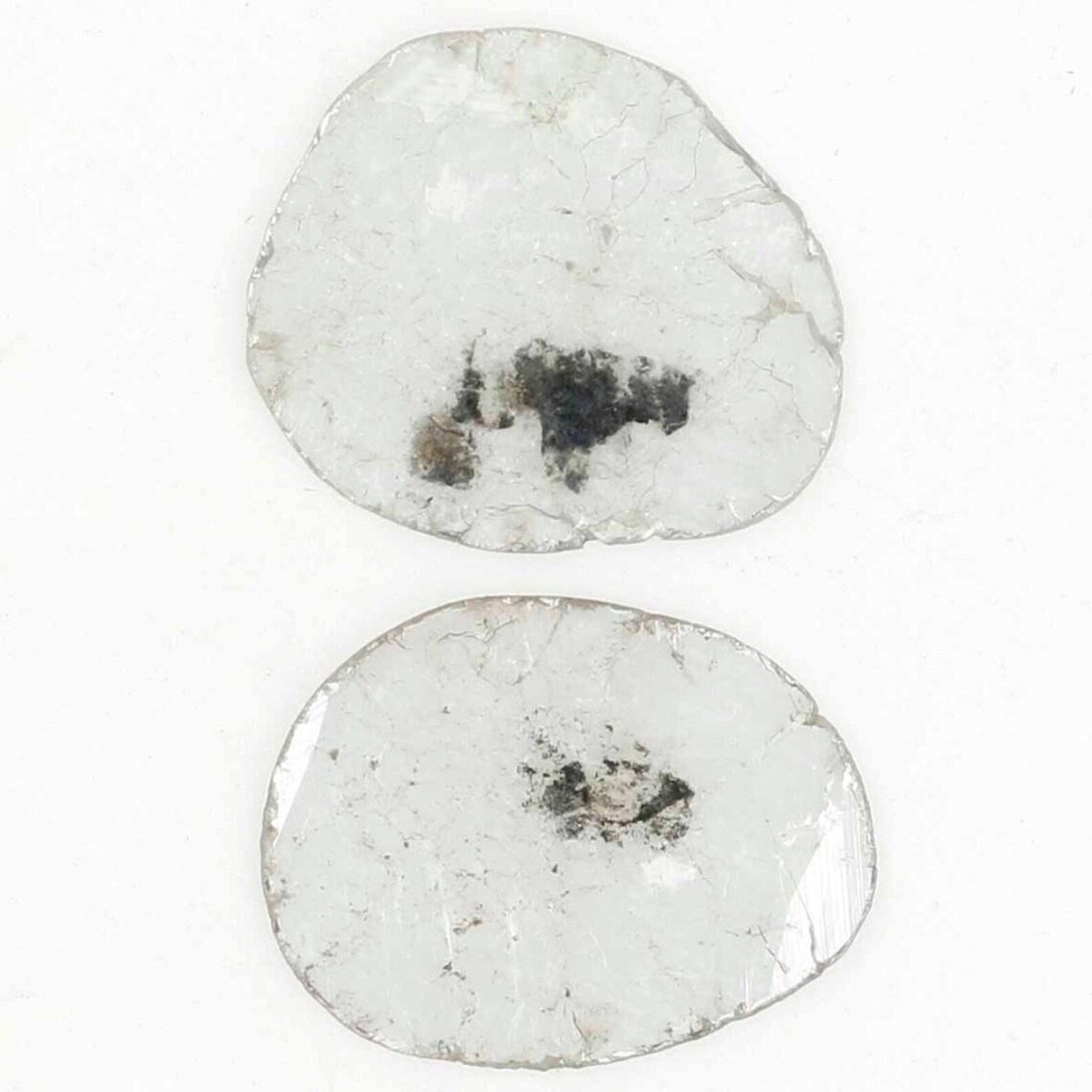 0.89 CT Natural Loose Slice Shape Diamond Grey Color Slice Diamond 9.45 MM Natural Loose Diamond Grey Color Irregular Cut Diamond NQ688