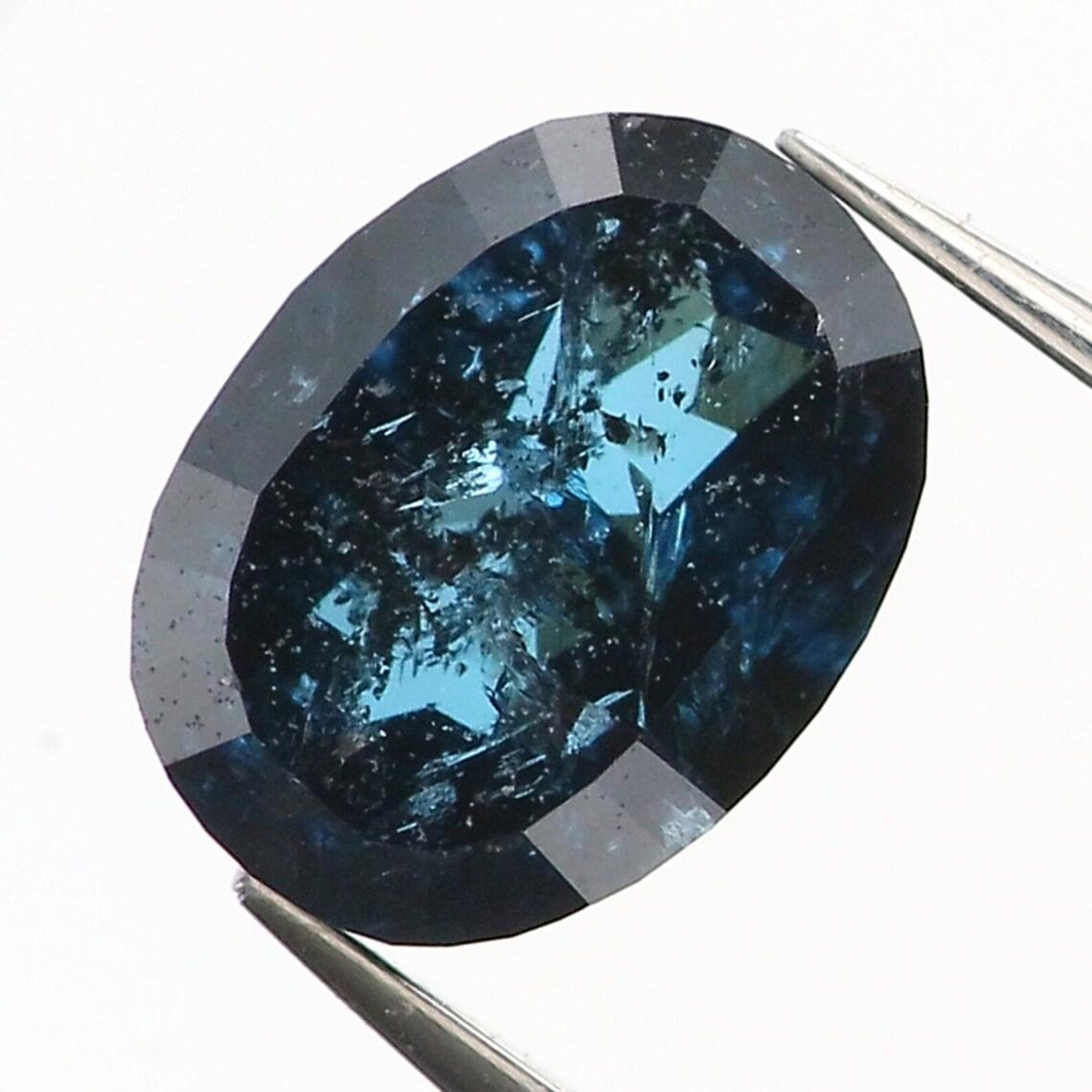 0.28 CT Natural Loose Oval Shape Diamond Blue Color Oval Cut Diamond 4.55 MM Natural Loose Blue Color Diamond Oval Rose Cut Diamond NQ348