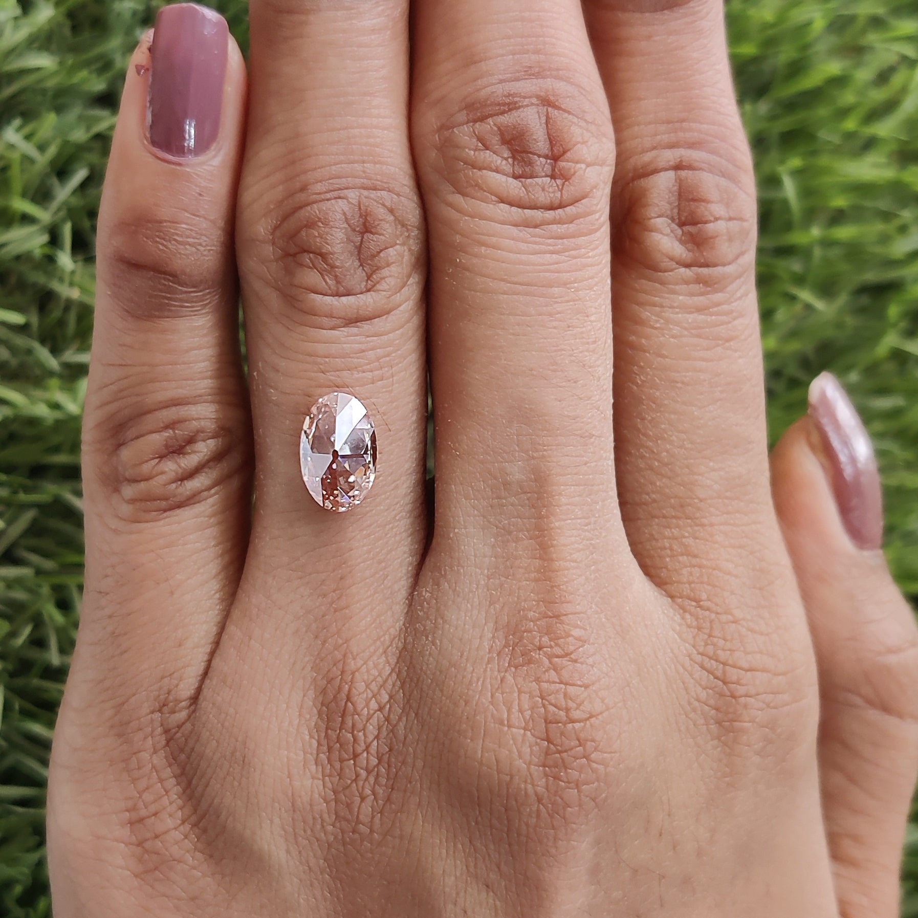 1.64 CT IGI Certified Oval Old European Cut Diamond Fancy Vivid Pink Color VS1 Clarity Diamond Lab Grown Diamond Lab Created Diamond L3670