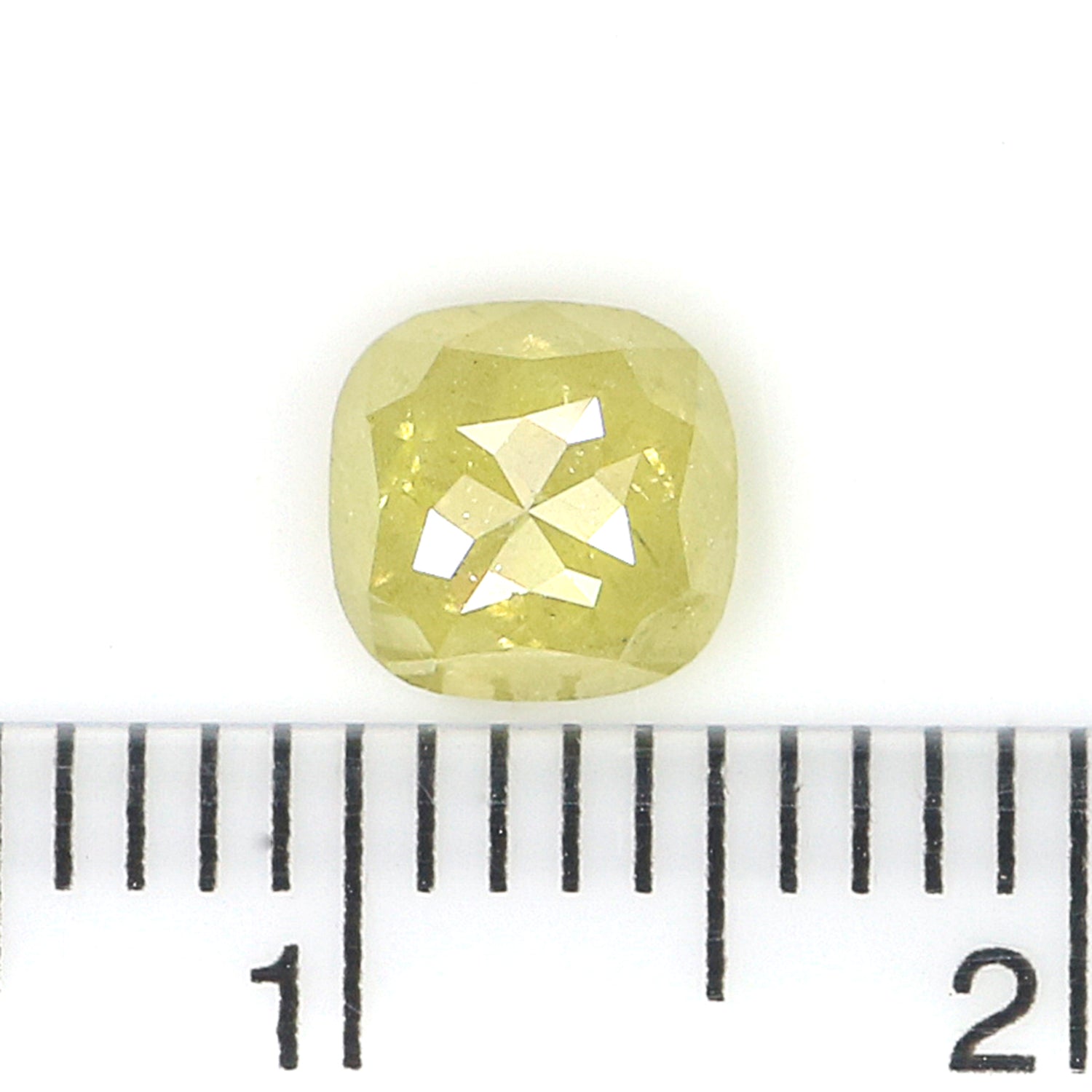 0.81 CT Natural Loose Cushion Shape Diamond Yellow Color Cushion Cut Diamond 5.65 MM Natural Yellow Diamond Cushion Rose Cut Diamond QL9098