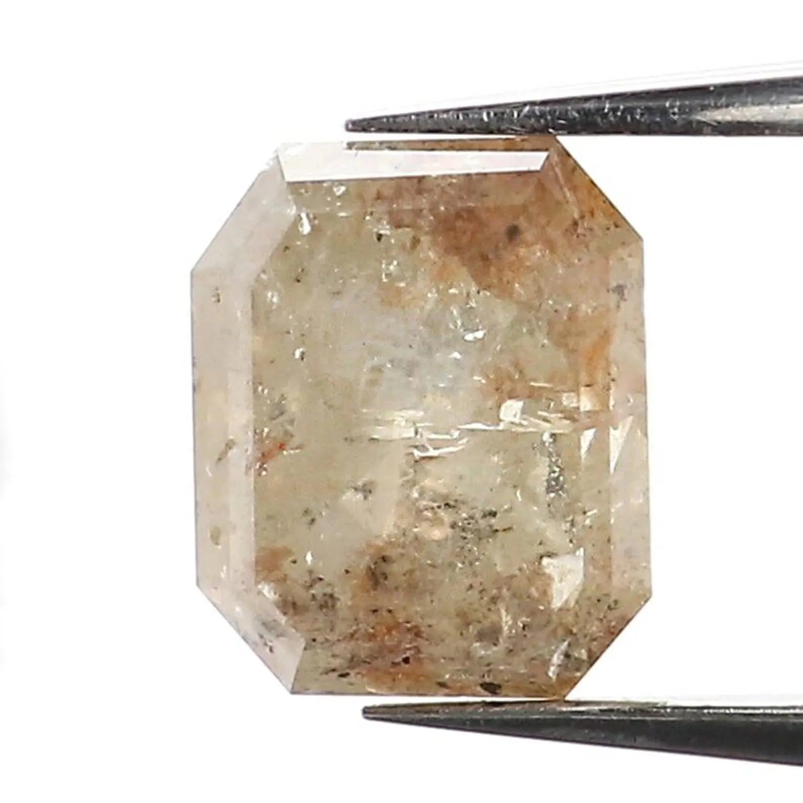 0.71 Ct Natural Loose Emerald Shape Diamond Grey Yellow Color Emerald Diamond 5.40 MM Natural Loose Diamond Emerald Rose Cut Diamond NQ447