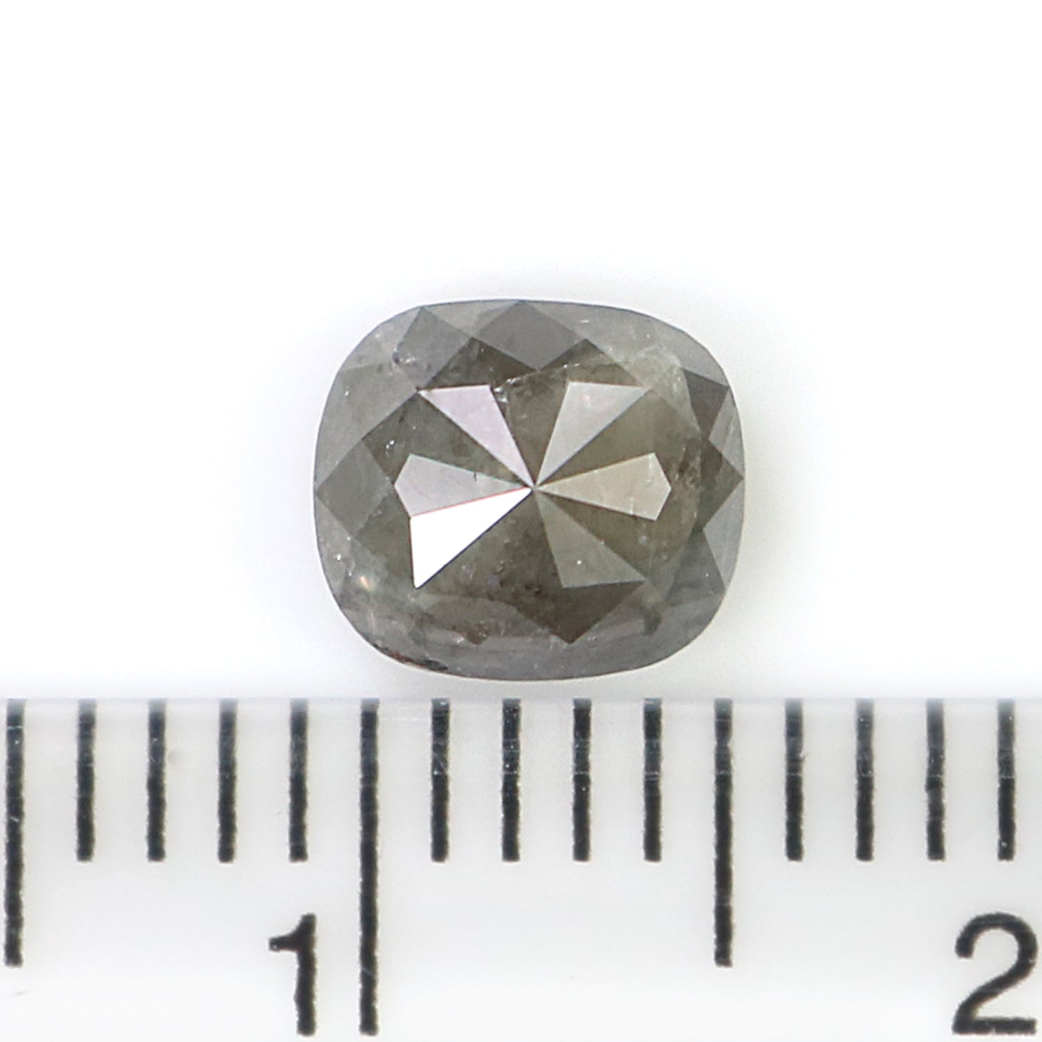 Natural Oval Diamond 0.84 CT Loose Rose Cut Grey Stone 6.10 MM Rustic Diamond For Custom Engagement Ring L3629