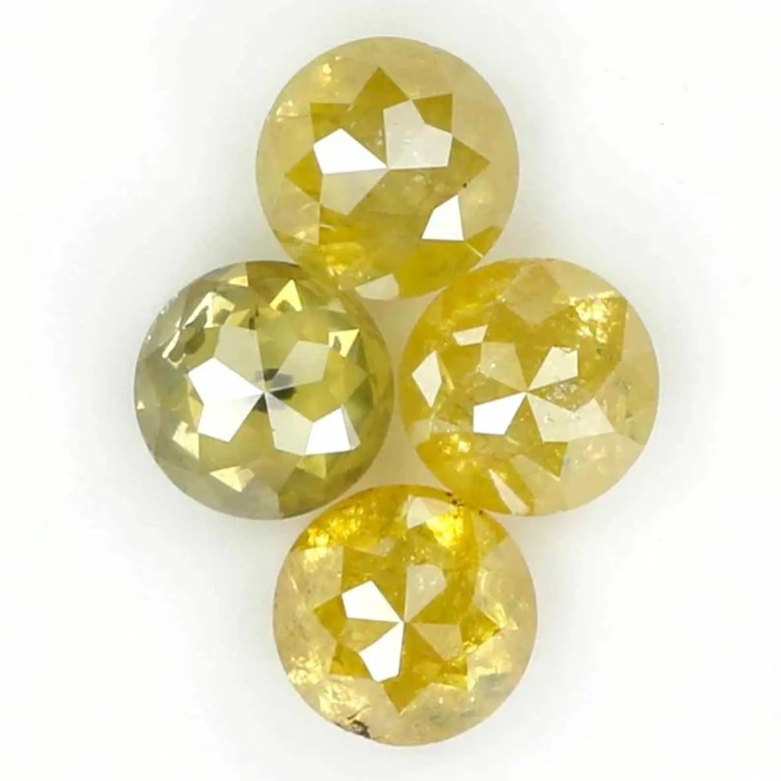 1.20 CT Natural Loose Round Shape Diamond Yellow Color Round Cut Diamond 3.90 MM Natural Diamond Yellow Color Round Rose Cut Diamond NQ719