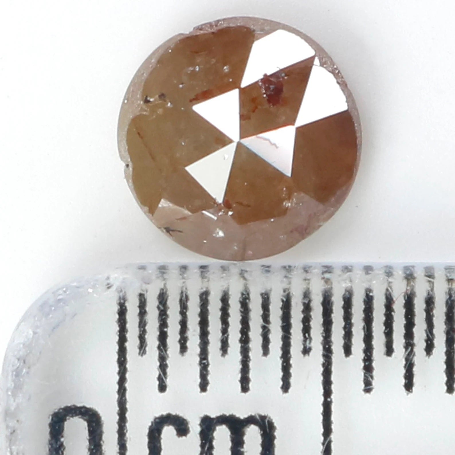 0.77 Ct Natural Loose Round Rose Cut Diamond Brown Rose Cut Diamond 6.00 MM Natural Loose Diamond Brown Color Round Rose Cut Diamond N7954