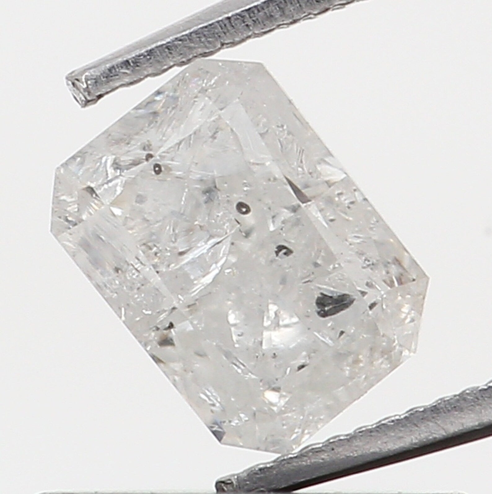 0.38 Ct Natural Loose Diamond Emerald White Grey Color I1 Clarity 4.60 MM KDN7497