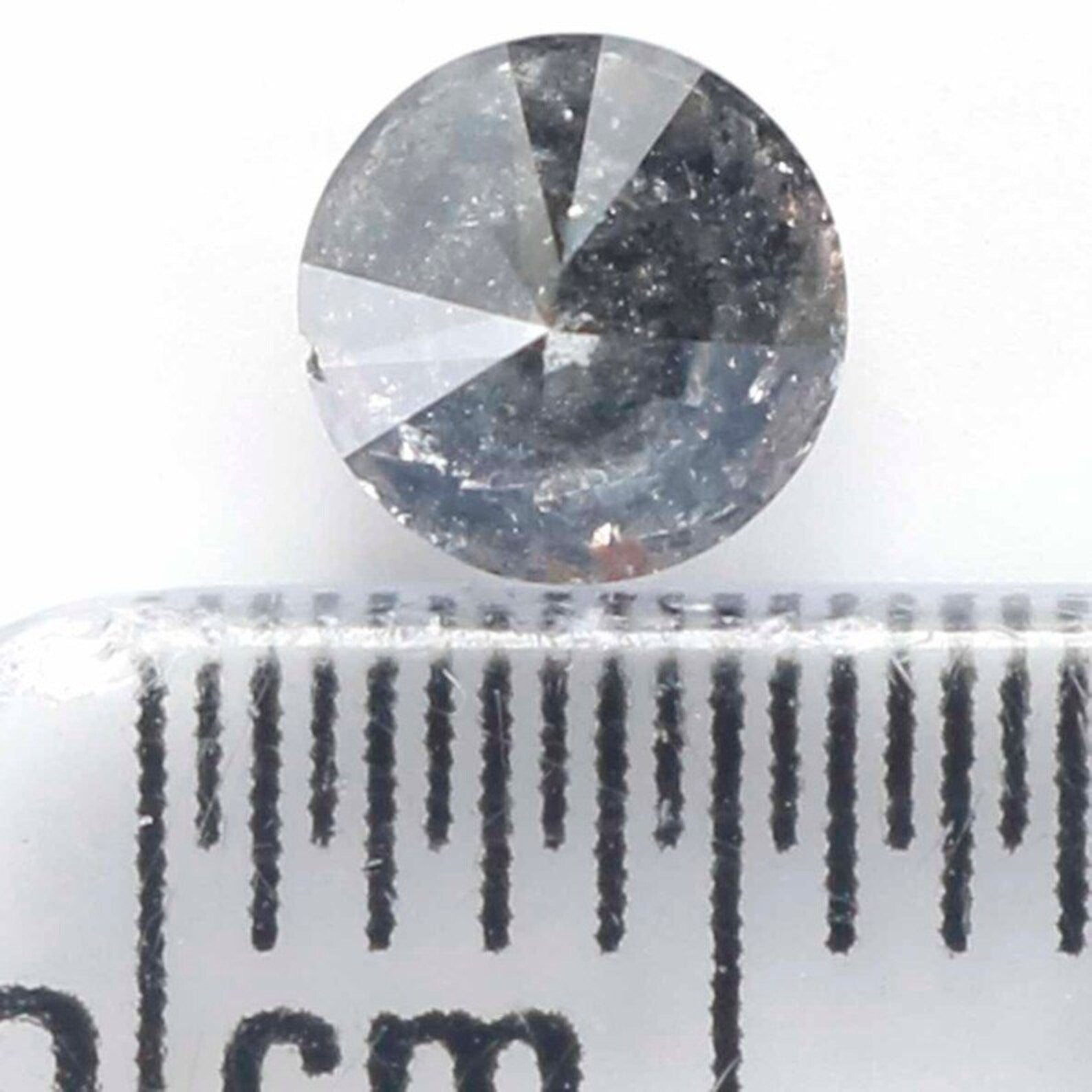0.54 CT Natural Loose Round Shape Diamond Salt And Pepper Round Diamond 4.80 MM Natural Black Grey Color Round Brilliant Cut Diamond NQ800