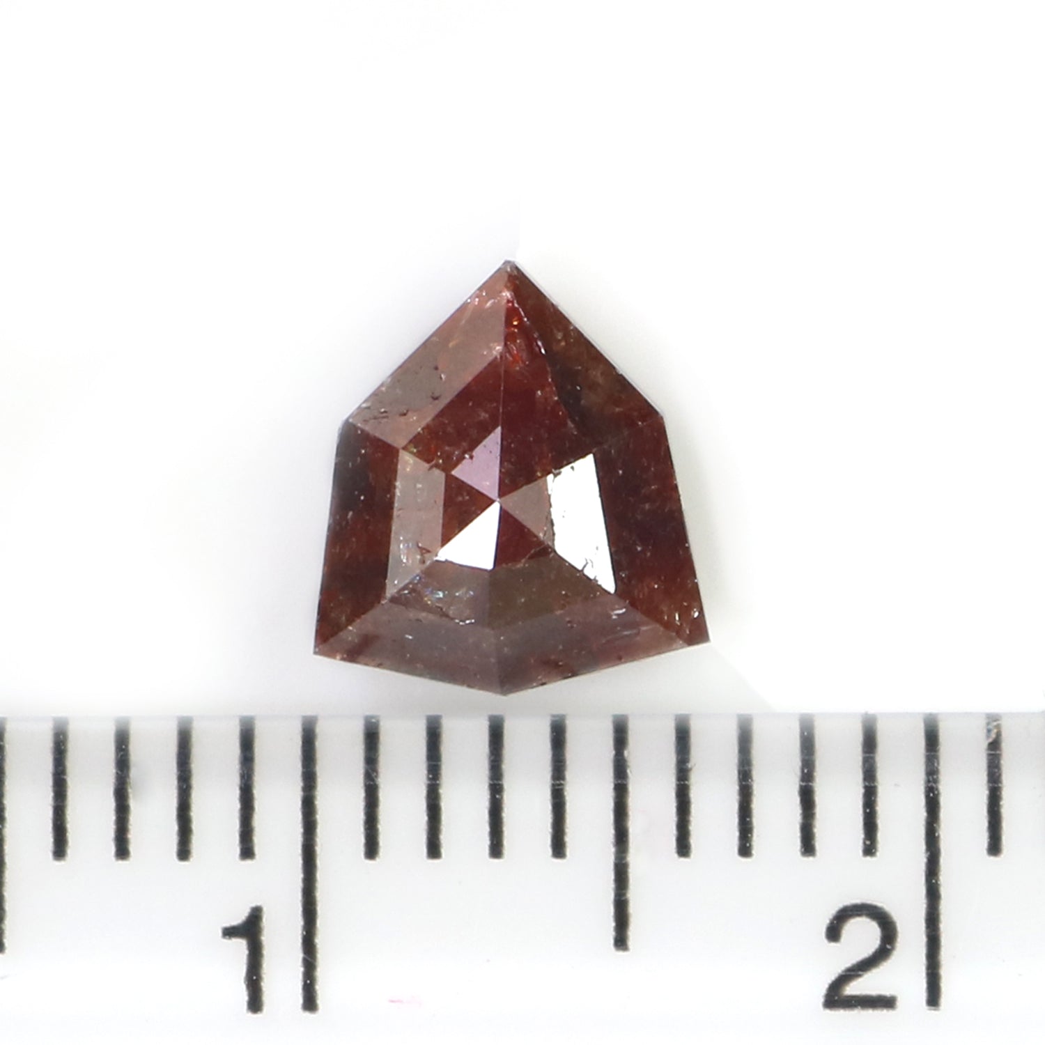 Natural Pentagon Brown Diamond 1.09 CT Loose Rose Cut Brown Stone 7.00 MM Rustic Diamond Pentagon Diamond For Custom Engagement Ring L3632