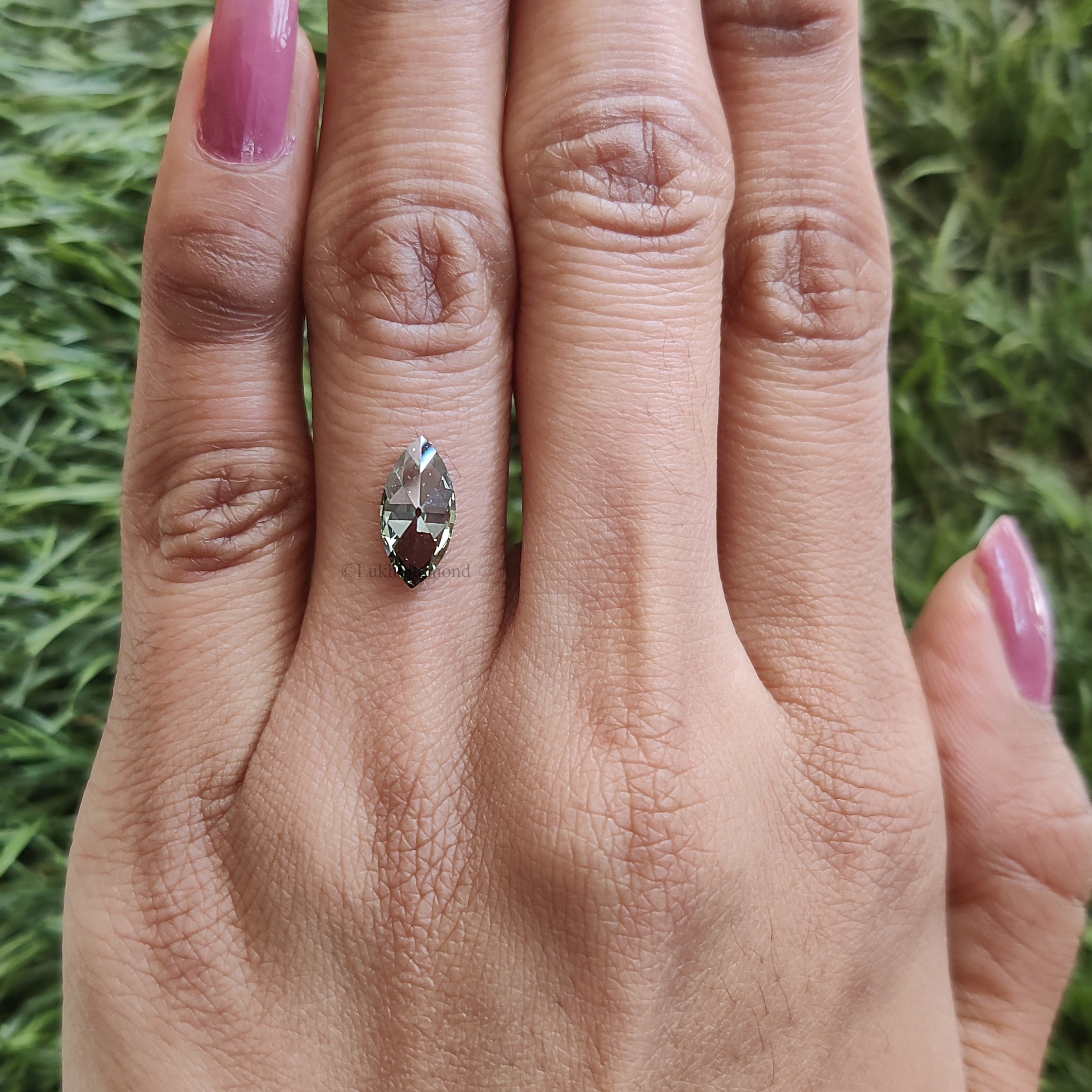 1.25 CT IGI Certified Marquise Brilliant Cut Diamond Fancy Vivid Green Color VS1 Clarity Lab Grown Diamond Lab Created CVD Diamond L3583