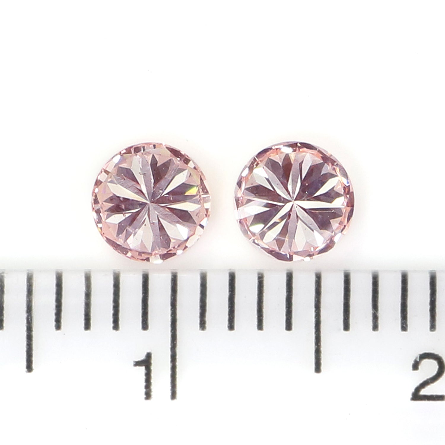 0.56 CT Lab Grown Round Brilliant Cut CVD Diamond VS1 Clarity Pink Color Round Cut Pair Diamond 4.20 MM Pink Color Round Shape Diamond KDL3548