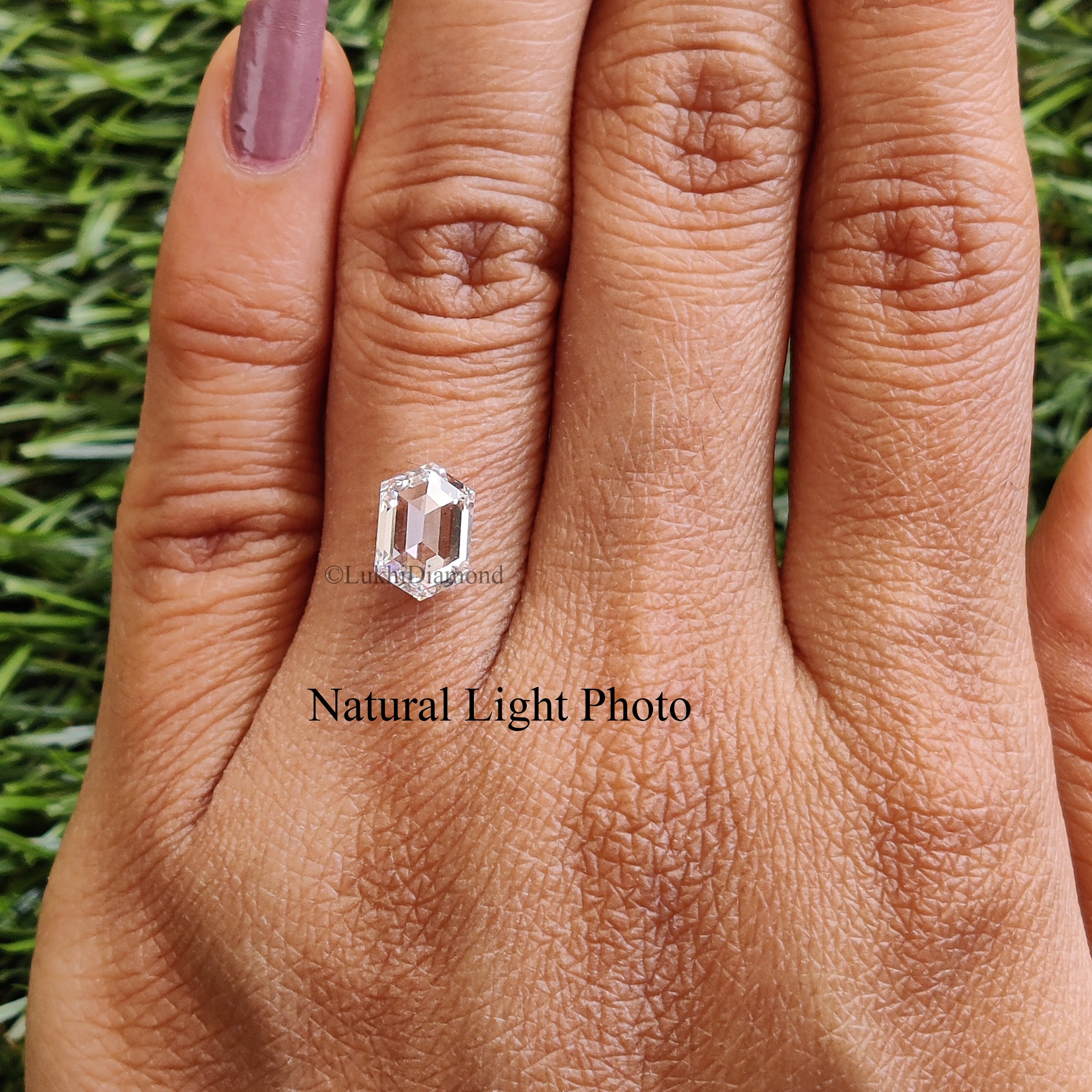 1.64 CT IGI Certified Hexagonal Mixed Cut Diamond White - F Color VS1 Clarity Lab Grown CVD Diamond Lab Created Loose Hexagon Diamond Q173