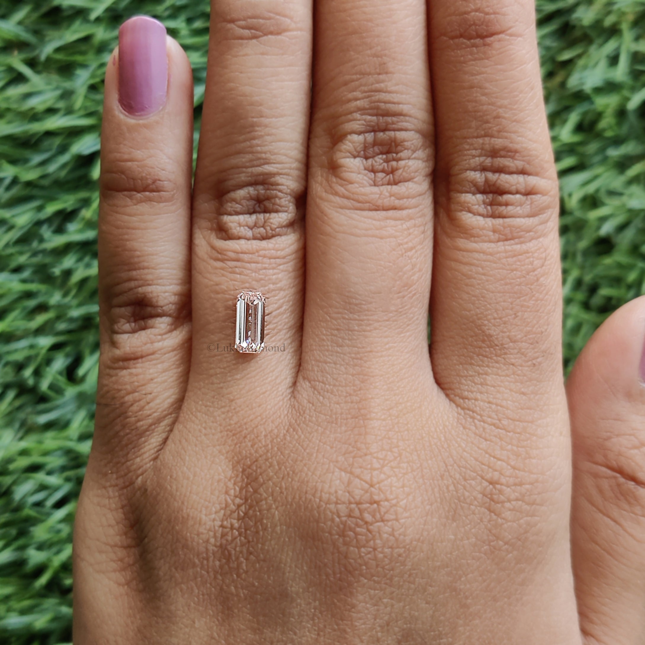 0.84 CT IGI Certified Emerald Cut Fancy Pink Color Diamond VS2 Clarity Diamond Lab Grown Diamond Lab Created Emerald CVD Diamond L3494