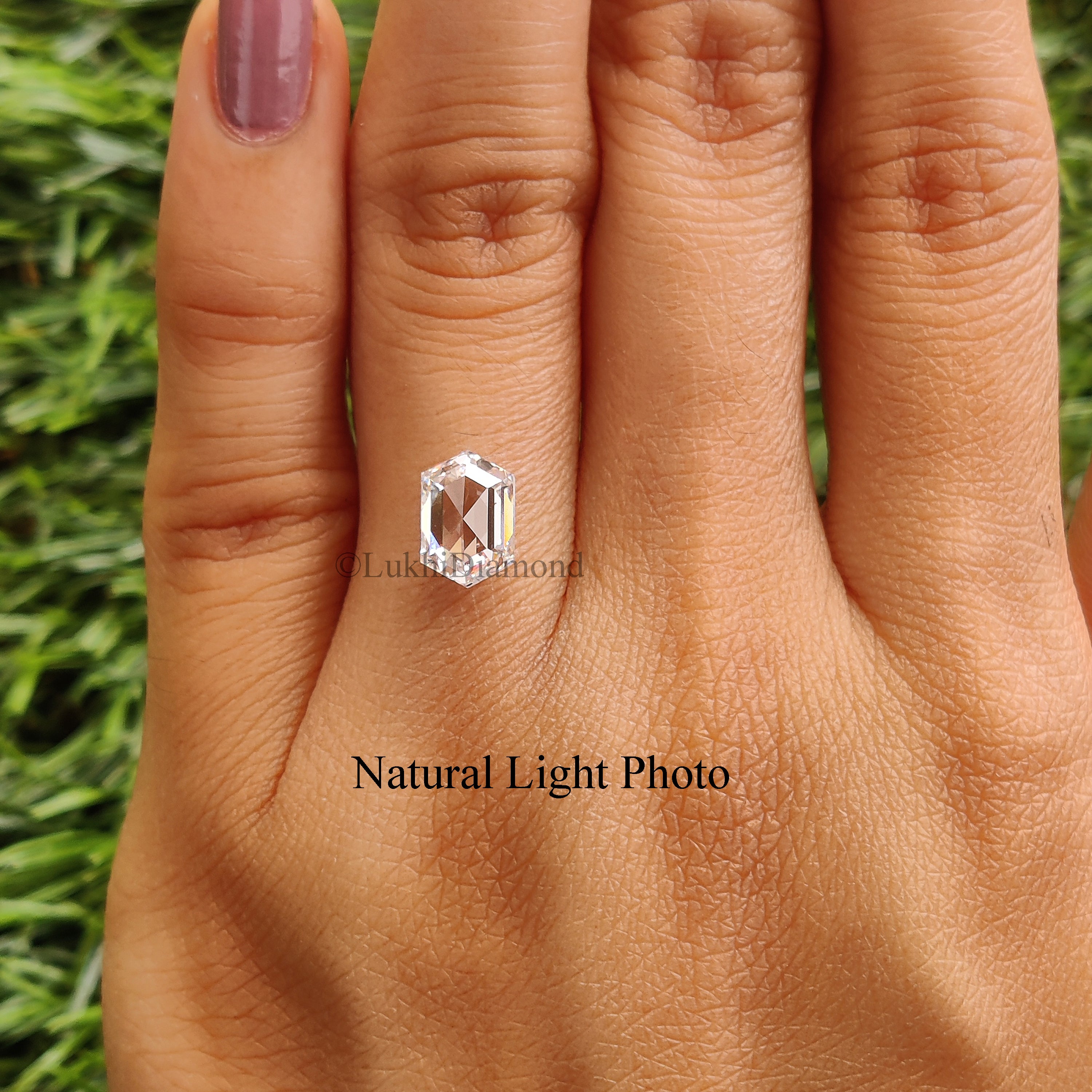 1.49 CT IGI Certified Hexagonal Modified Step Cut Diamond White - F Color VS1 Clarity Lab Grown Diamond Lab Created Hexagon CVD Diamond Q176
