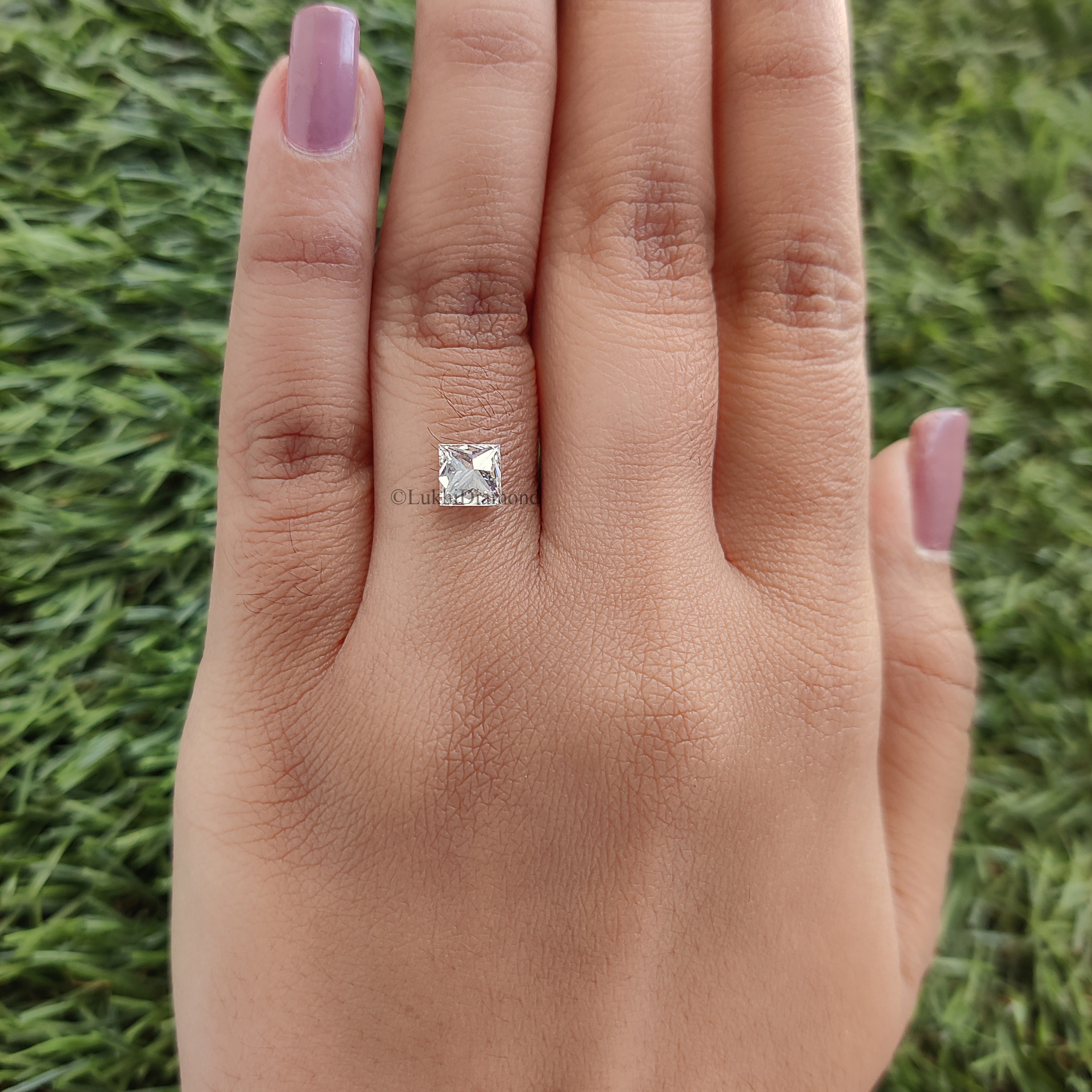 1.04 CT IGI Certified Princess Cut Diamond White - D Color VVS2 Clarity Lab Grown Diamond Lab Created Princess Diamond CVD Diamond L3210