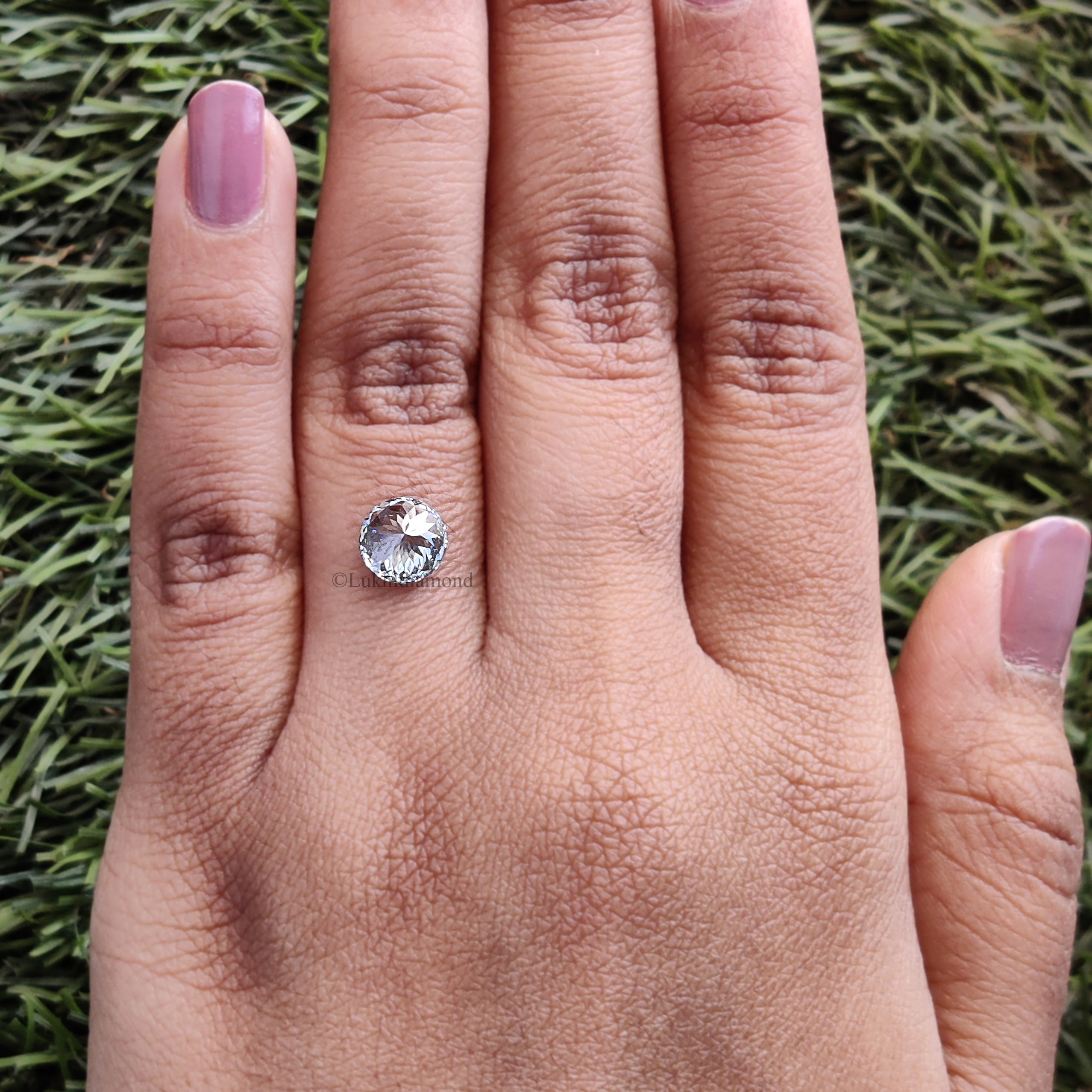1.30 CT IGI Certified Round Portuguese Cut Diamond Fancy Vivid Blue Color VS1 Clarity Lab Grown Created Round Modified CVD Diamond L3297