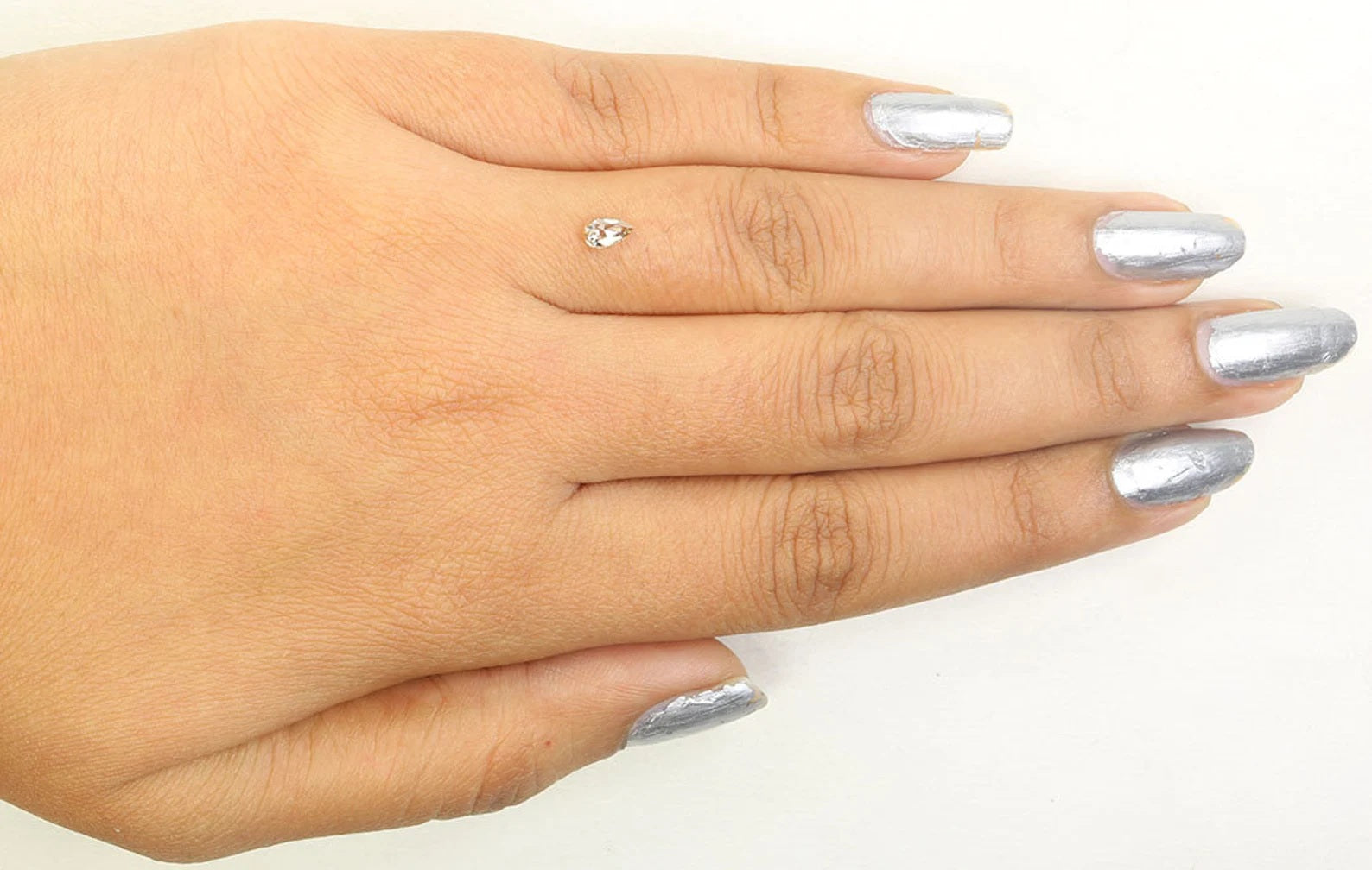 0.19 Ct Natural Loose Diamond, Yellow Pear Diamond, Rustic Diamond, Antique Diamond, Real Diamond, Grey Diamond, Fancy Shape Diamond N609