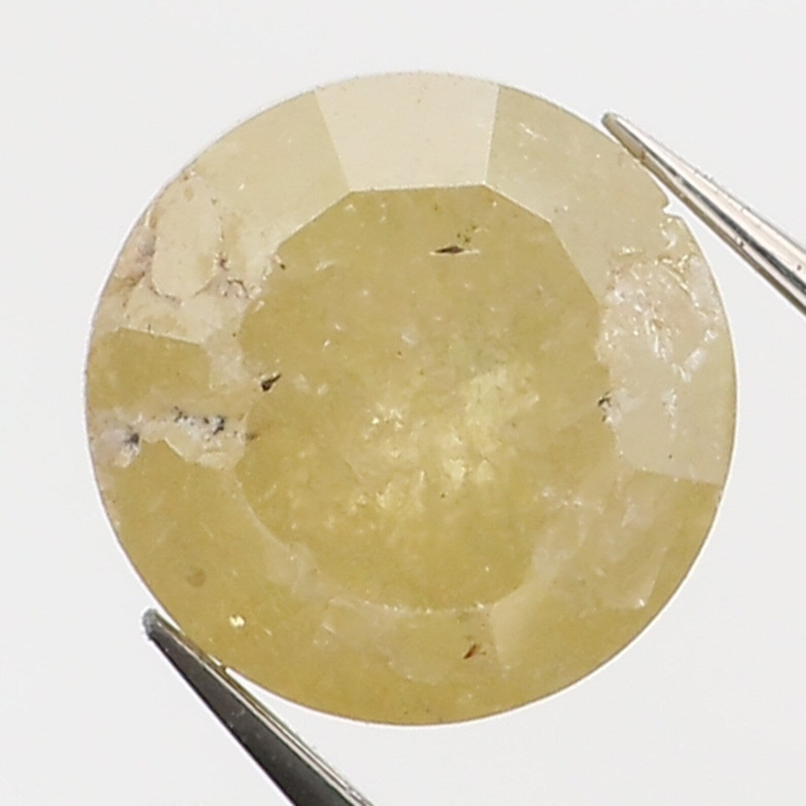 0.81 Ct Natural Loose Round Rose Cut Diamond Yellow Color Round Diamond 5.20 MM Natural Loose Diamond Yellow Round Rose Cut Diamond N347