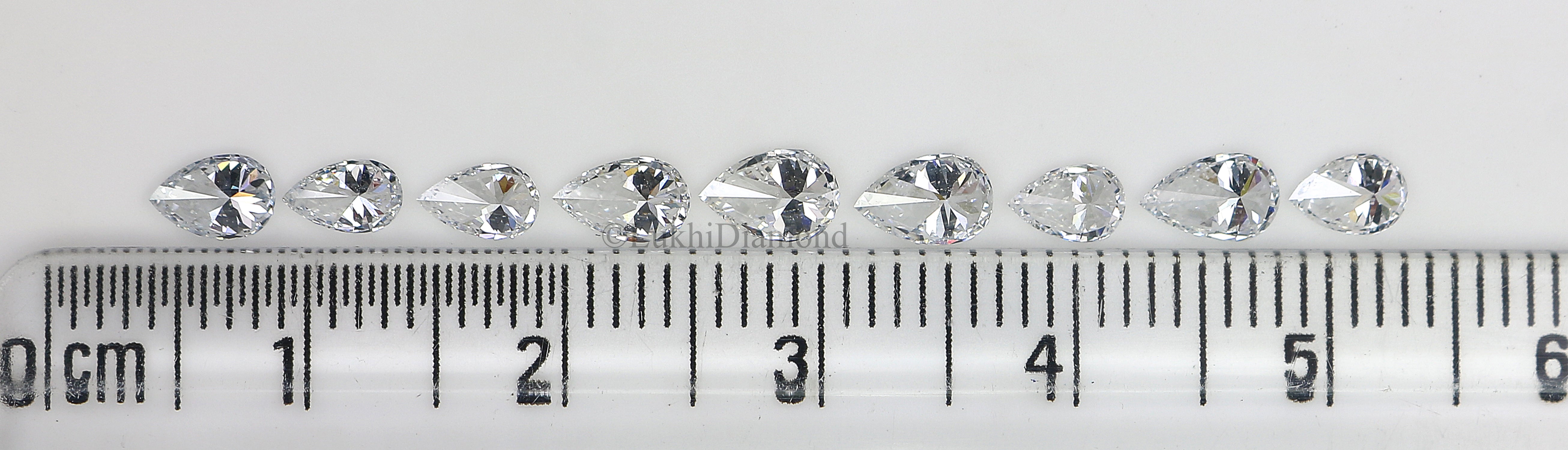 Pear Cut Lab Grown Diamond 3X2/4X3/5X3 MM Size Pear Loose Lab Man Made Diamond 2 PCs Pair For Earring Gift For Her Engagement Ring Q115