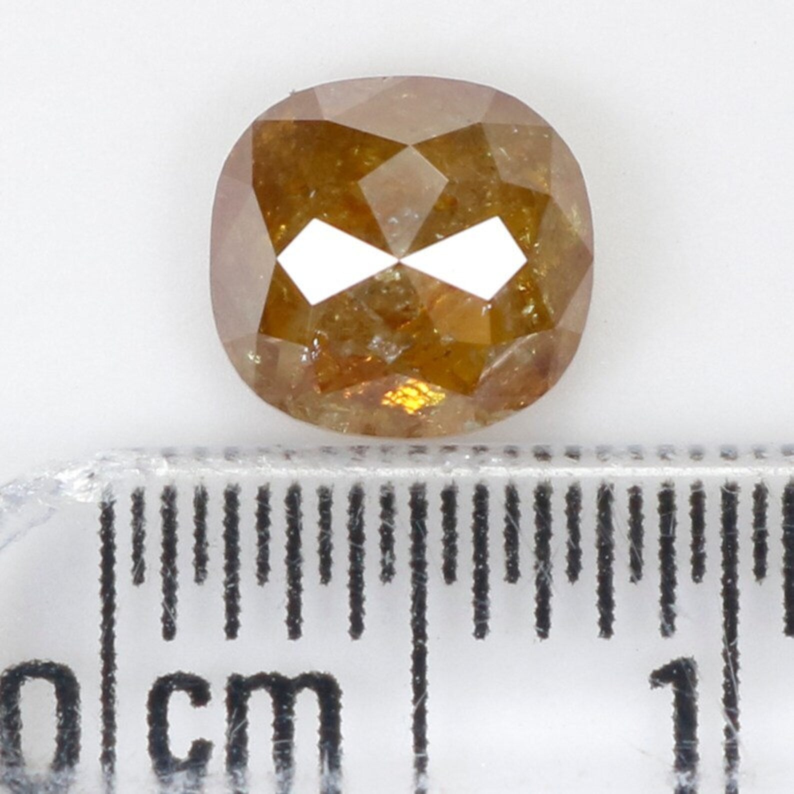 1.08 CT Natural Loose Cushion Shape Diamond Brown Color Cushion Cut Diamond 6.25 MM Natural Loose Diamond Cushion Rose Cut Diamond NQ994