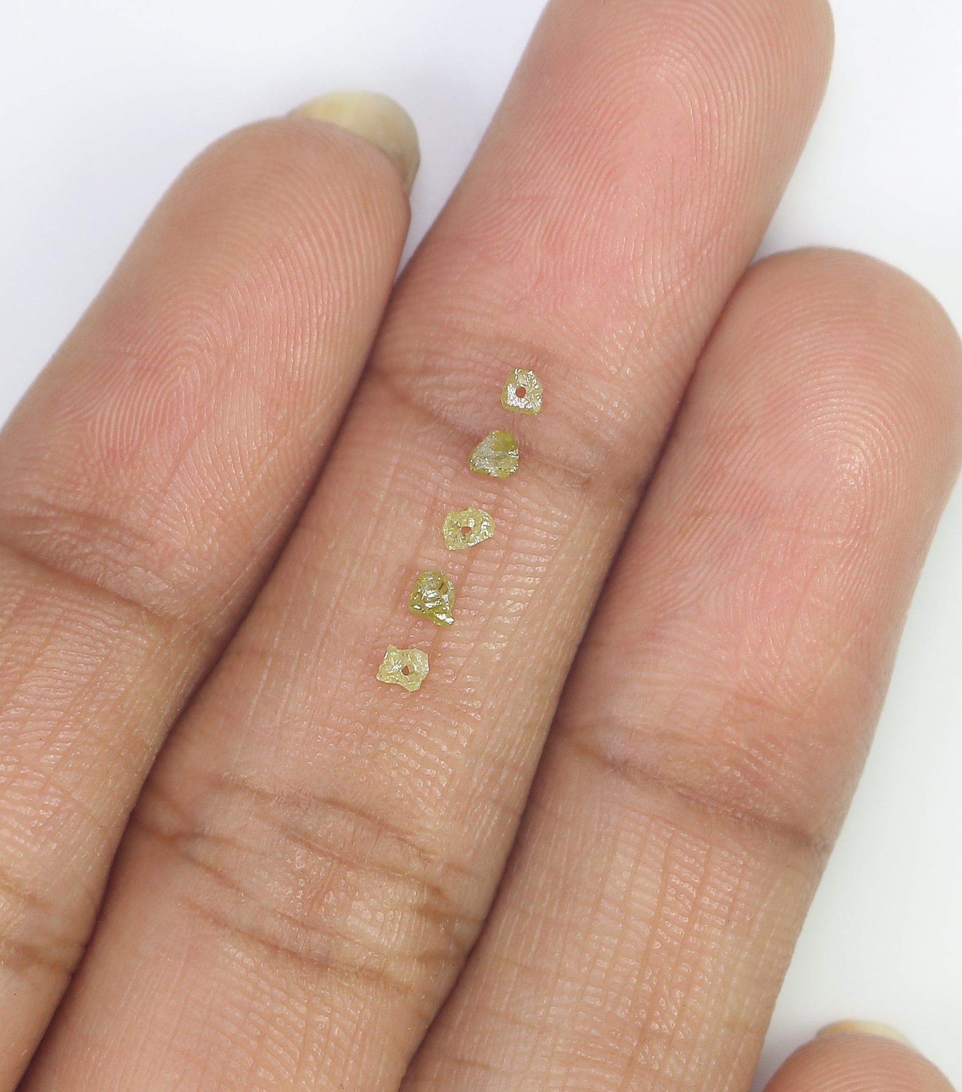 Natural Loose Rough Diamond Yellow Color Rough Bead Diamond 1.30 to 2.50 MM 5.00 Ct Lot Uncut Drilled Bead Rough Irregular Cut Diamond Q77-1