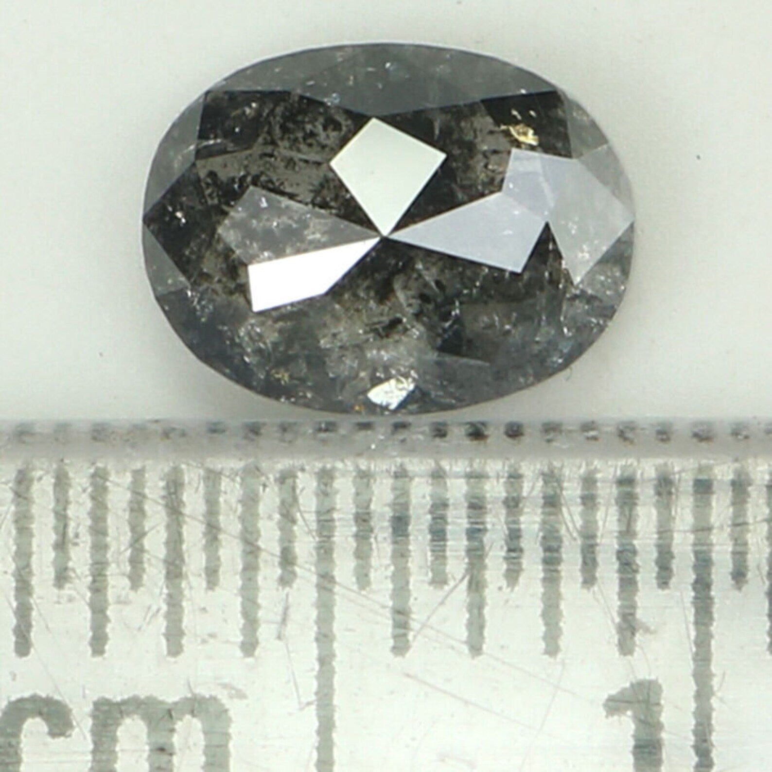 0.88 CT Natural Loose Oval Shape Diamond Salt And Pepper Oval Cut Diamond 6.60 MM Natural Loose Diamond Oval Shape Rose Cut Diamond QN941