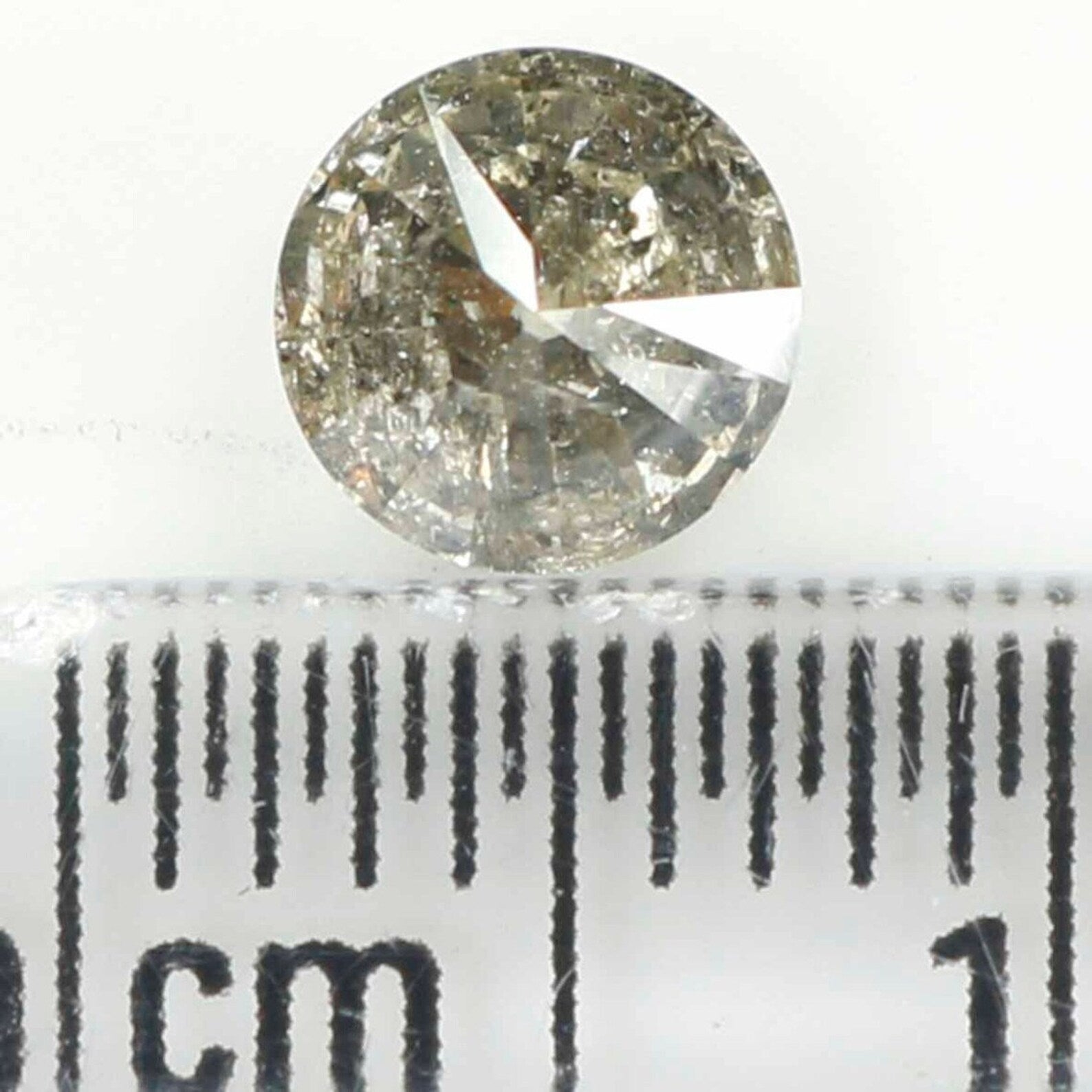 0.67 CT Natural Loose Round Brilliant Cut Diamond Salt And Pepper Diamond 5.35 MM Natural Loose Diamond Black Grey Round Cut Diamond NQ814
