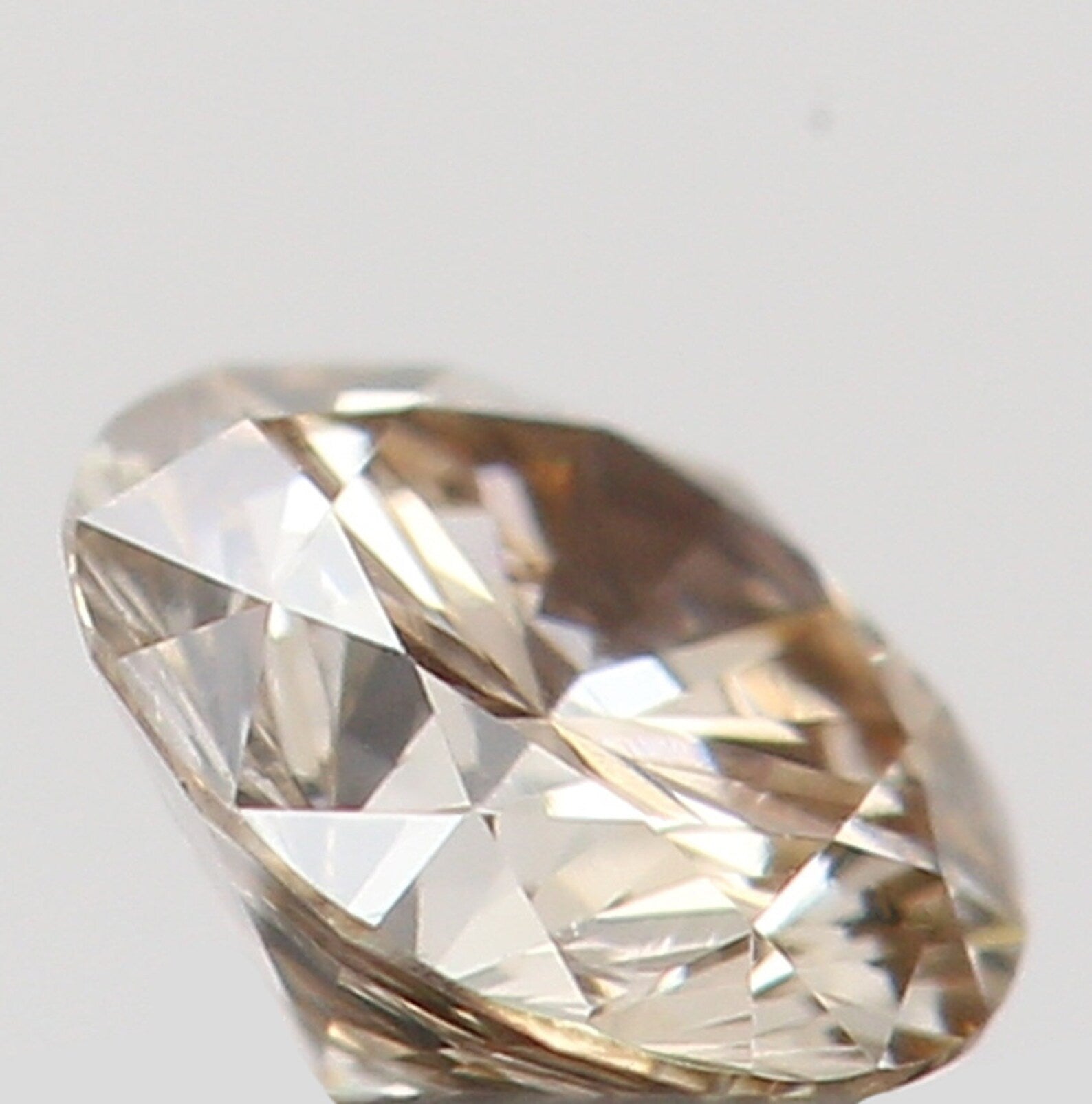 0.15 Ct Natural Loose Diamond Round Brown Color SI1 Clarity 3.40 MM N7205