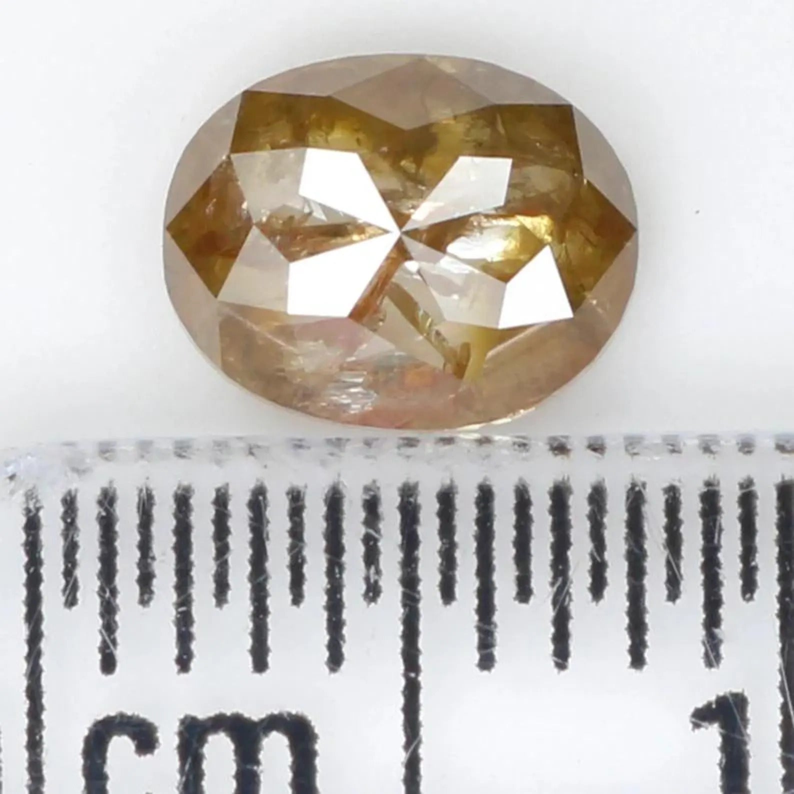 0.79 CT Natural Loose Oval Shape Diamond Yellow Color Oval Diamond 6.35 MM Natural Loose Yellow Color Diamond Oval Rose Cut Diamond NQ986