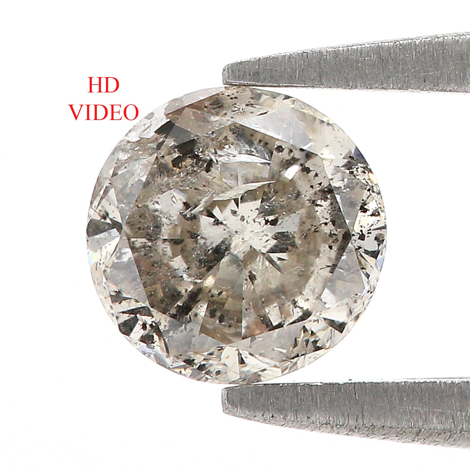 0.84 CT Natural Loose Round Shape Diamond Salt And Pepper Round Diamond 5.90 MM Natural Black Grey Color Round Brilliant Cut Diamond LQ8750