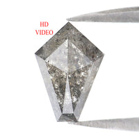 Natural Loose Shield Gray Nas Color Diamond 1.09 CT 8.50 MM Shield Shape Rose Cut Diamond L7588