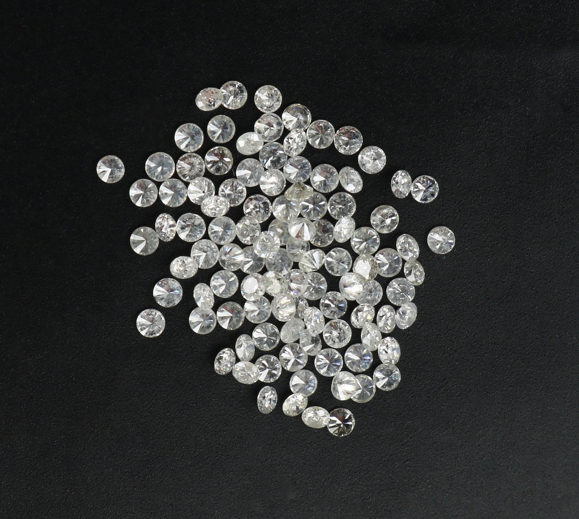 Natural Loose Diamond Round G H White Color I1 I3 Clarity 50 pieces 2.50 MM 100% Real Diamond