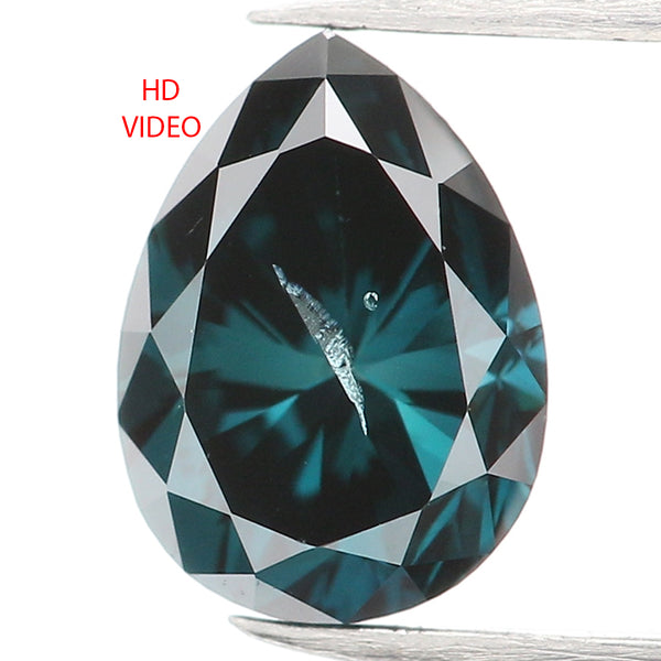 Natural Loose Pear Blue Color Diamond 0.40 CT 5.50 MM Pear Shape Rose Cut Diamond L924
