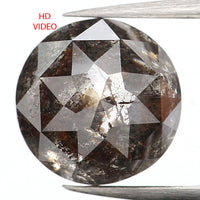 2.00 Ct Natural Loose Diamond, Round Rose Cut Diamond, Black Diamond, Gray Diamond, Salt and Pepper Diamond, Rose Cut Diamond, KDL674