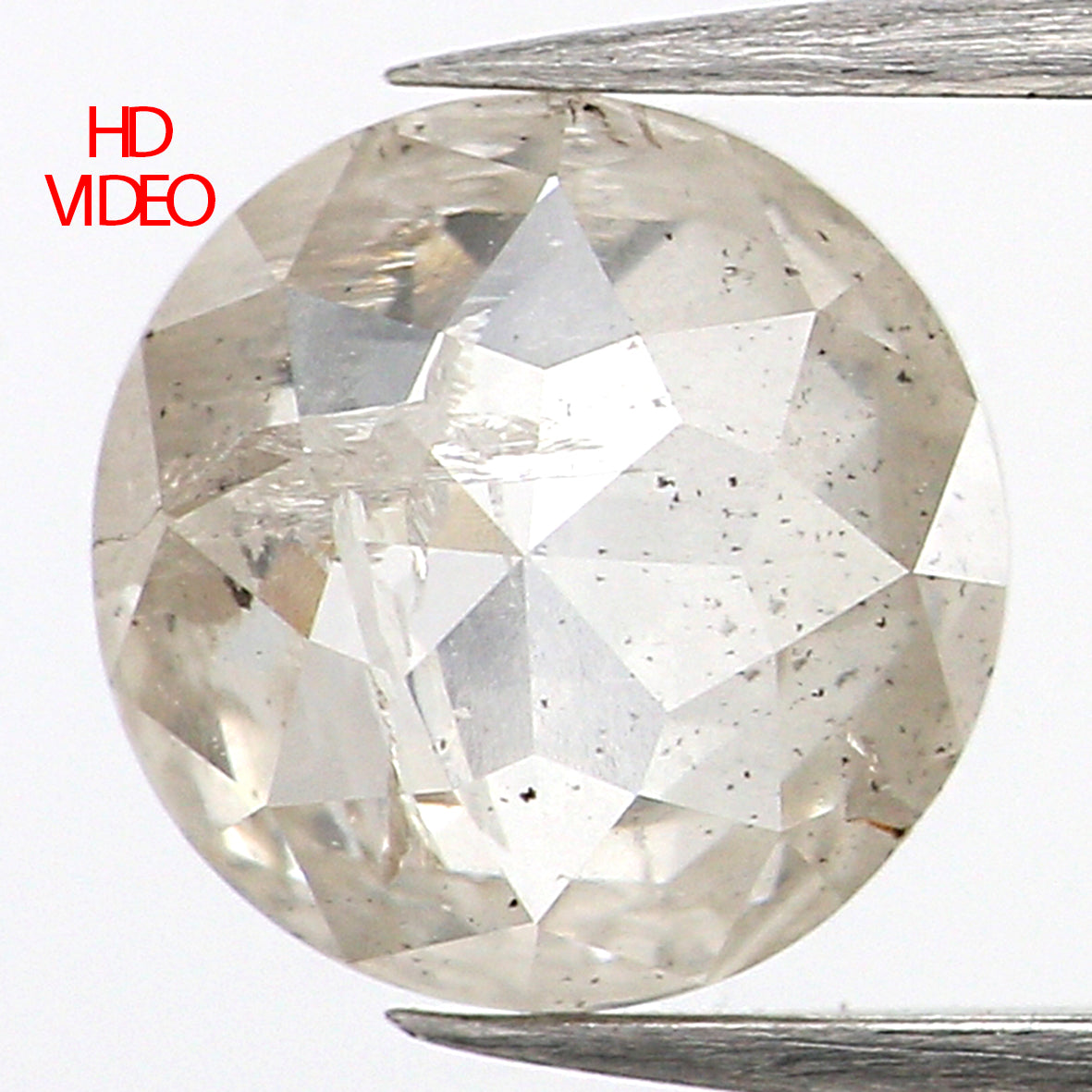 1.13 CT Natural Loose Round Rose Cut Diamond Gray Color Round Shape Diamond 6.55 MM Natural Loose Gray Diamond Round Rose Cut Diamond LQ695