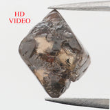 4.75 Ct Natural Loose Diamond Rough Brown Color I1 Clarity 9.20 MM KDL8837