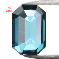 0.41 Ct Natural Loose Diamond, Emerald Cut Diamond, Blue Diamond, Polished Diamond, Rose Cut Diamond, Rustic Diamond, Antique Diamond KR2371