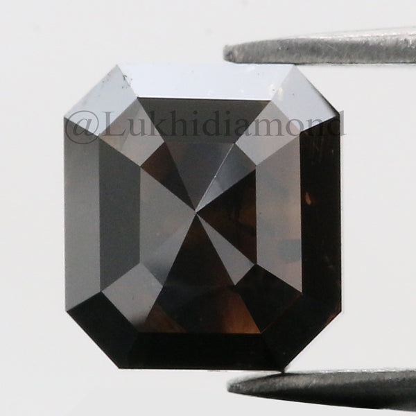 IGI CERTIFIED 1.22 Ct Natural Loose Diamond Radiant Cut Fancy Black Color 6 MM KDL8539