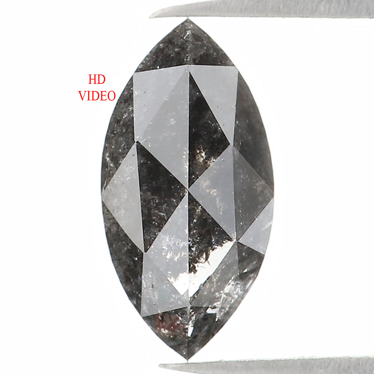 1.08 CT Natural Loose Marquise Shape Diamond Salt And Pepper Marquise Rose Cut Diamond 9.70 MM Black Grey Color Marquise Cut Diamond QL1200