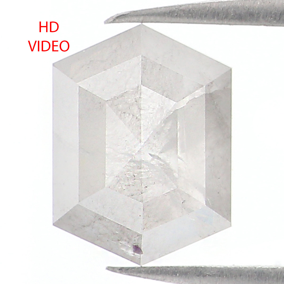 0.76 Ct Natural Loose Hexagon Shape Diamond Grey Hexagon Cut Diamond 6.50 MM Natural Loose Diamond Grey Hexagon Rose Cut Diamond QL1121