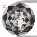 Natural Loose Round Rose Cut Salt And Pepper Diamond Black Grey Color 1.47 CT 7.00 MM Rose Cut Shape Diamond KDL1206