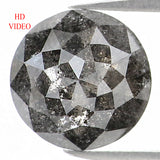 Natural Loose Round Rose Cut Salt And Pepper Diamond Black Grey Color 1.23 CT 6.80 MM Rose Cut Shape Diamond L1167