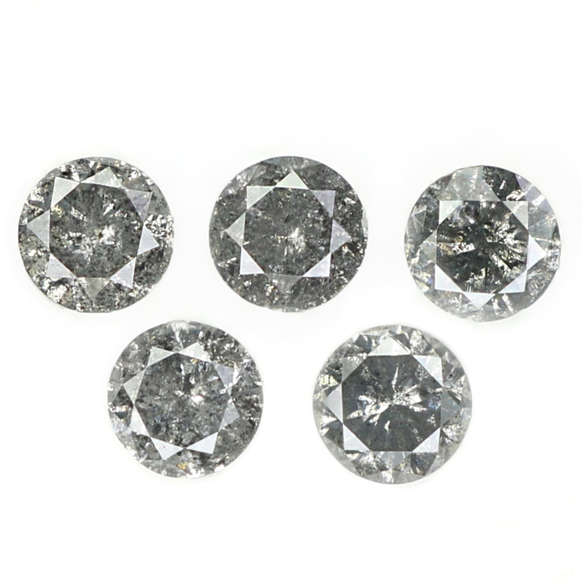 Natural Loose Round Salt And Pepper Diamond Black Grey Color 0.68 CT 3.20 MM Round Brilliant Cut Diamond KDL1385