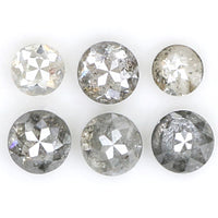 Natural Loose Rose Cut Salt And Pepper Diamond Black Grey Color 0.62 CT 2.30 MM Round Rose Cut Shape Diamond L6989