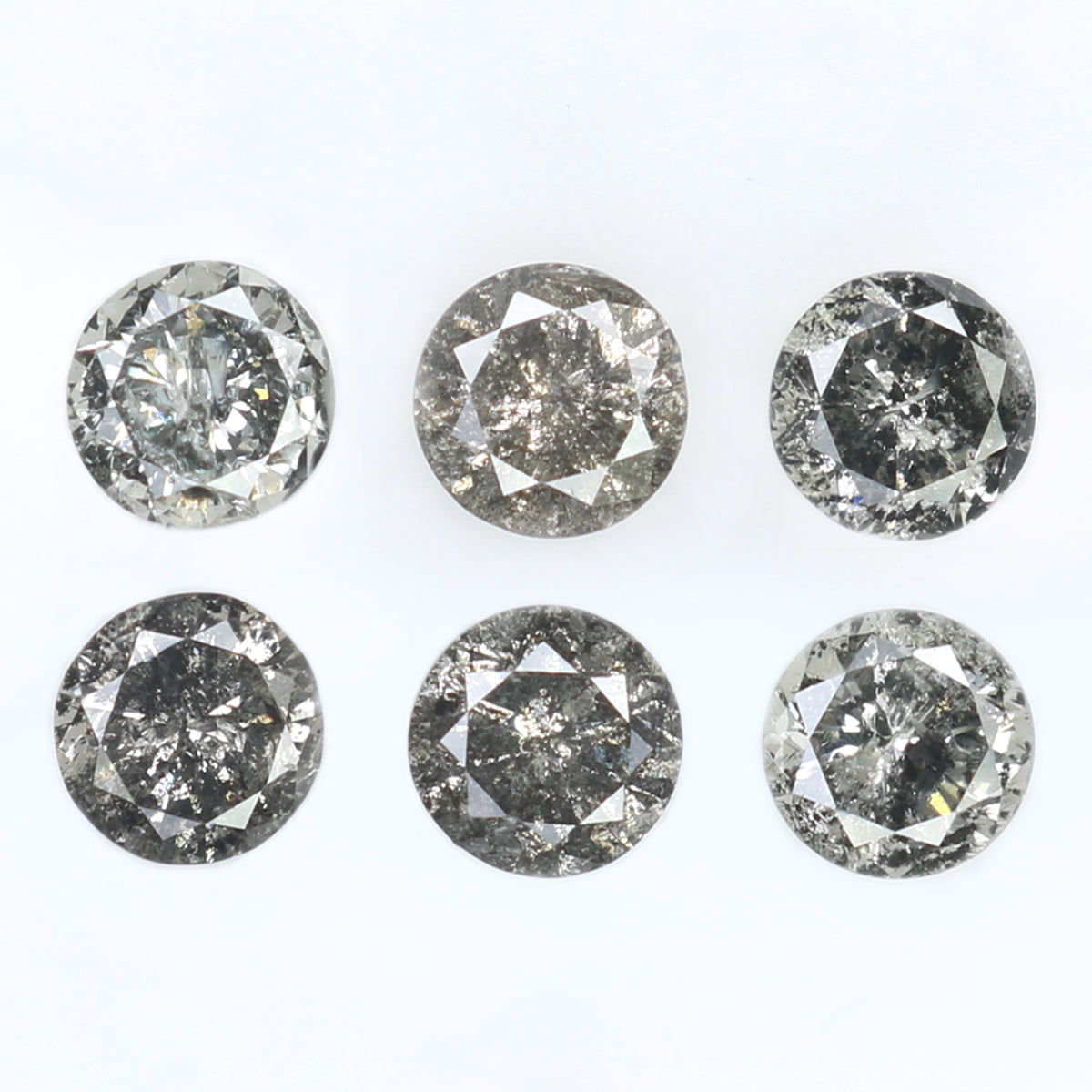 Natural Loose Round Salt And Pepper Diamond Black Grey Color 0.81 CT 3.20 MM Round Brilliant Cut Diamond KDL1386