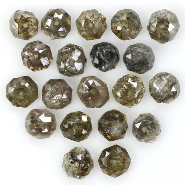 Natural Loose Bead Brown Color Diamond 2.40 CT 2.50 MM Bead Shape Rose Cut Diamond L1722