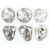 Natural Loose Slice Salt And Pepper Diamond Black Grey Color 1.01 CT 4.30 MM Slice Shape Rose Cut Diamond L1511