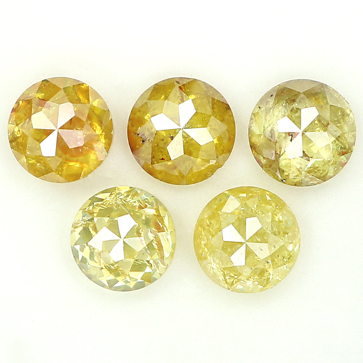 Natural Loose Rose Cut Yellow Color Diamond 1.75 CT 4.00 MM Rose Cut Shape Diamond L1041