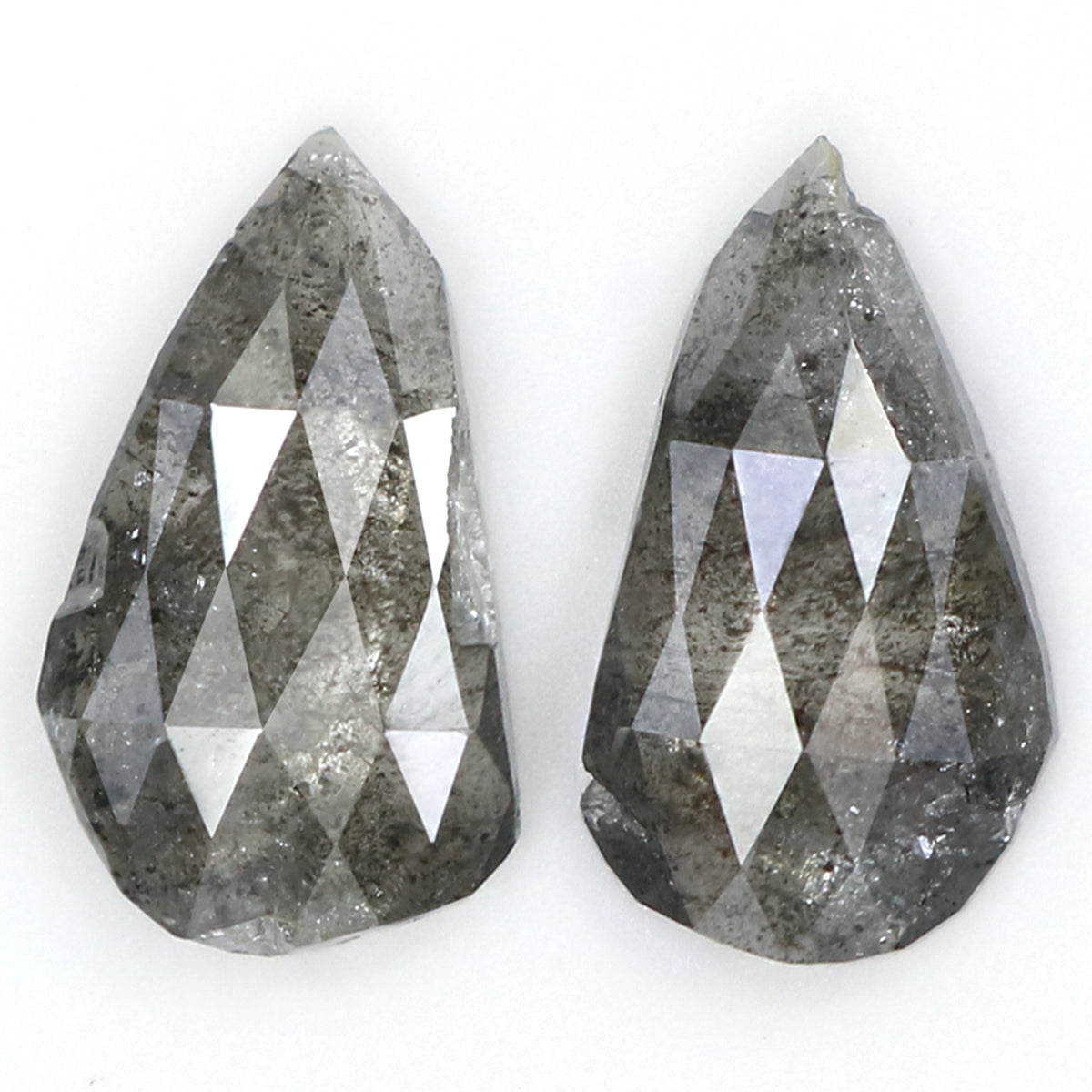 1.57 CT Natural Loose Antique Cut Pair Diamond Salt And Pepper Antique Shape Diamond 9.25 MM Natural Loose Antique Rose Cut Diamond LQ1617