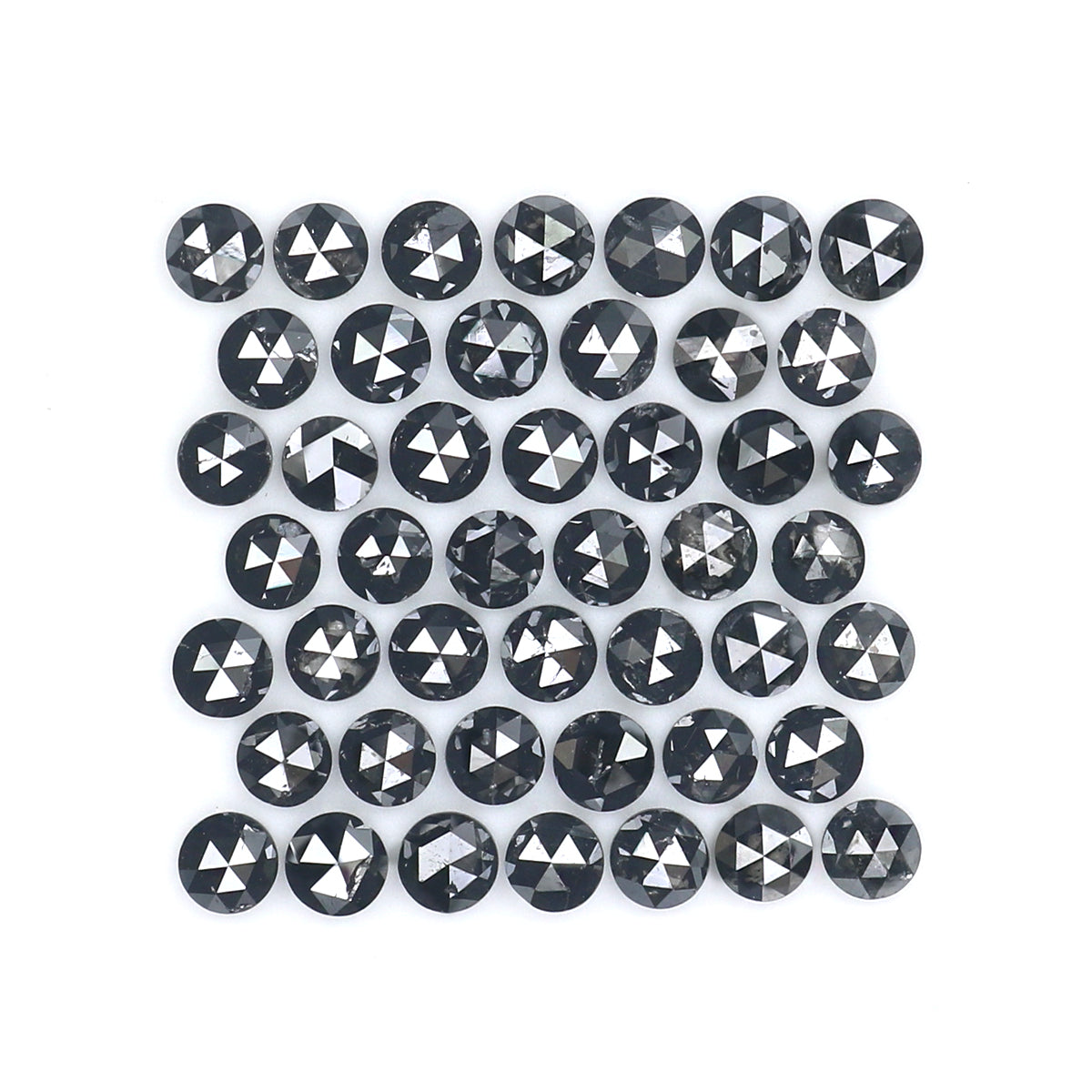3.36 CT Natural Loose Round Rose Cut Diamond Black Color Round Shape Diamond 2.60 MM Natural Loose Black Color Round Rose Cut Diamond KQ2464