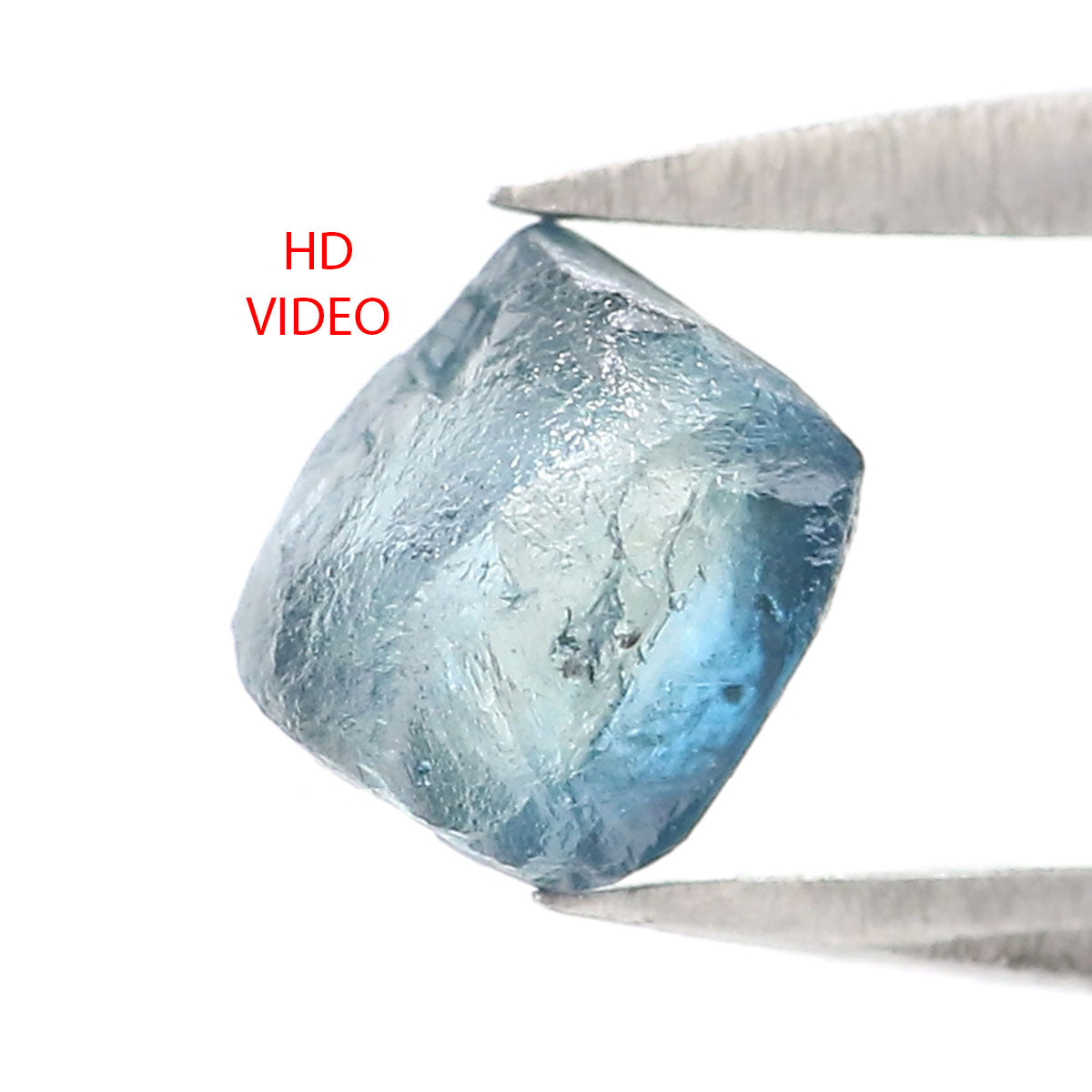 Natural Loose Rough Blue Color Diamond 0.81 CT 5.25 MM Rough Irregular Cut Diamond L2334