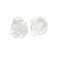 Natural Loose Slice Ice Grey Color Diamond 1.04 CT 9.50 MM Slice Shape Rose Cut Diamond L7692